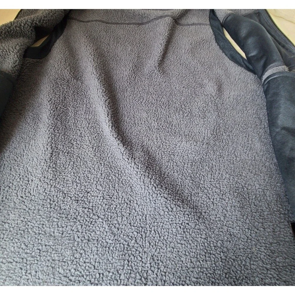 The North Face Sweater Fleece Vest Men's Large Gray Full Zip Outdoor Hiking